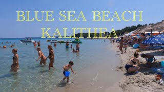 KALLITHEA HALKIDIKI GREECE  BLUE SEA BEACH 2024 kallithea greece bluesea beach [upl. by Draw667]