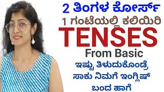 All Tenses in 1 hour  ಇಷ್ಟು ತಿಳಿದುಕೊಂಡರೆ ನಿಮಗೆ ಸುಲಭವಾಗಿ ಇಂಗ್ಲಿಷ್ ಮಾತನಾಡಲು ಬರುತ್ತೆ  ENGLISH GRAMMAR [upl. by Hutchings]