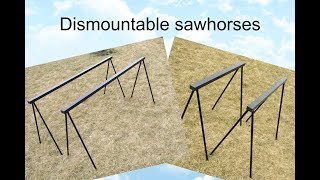 Making dismountable steel sawhorses [upl. by Mercorr]