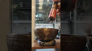 Tibetan antique singing bowl shortsfeed [upl. by Kerek]