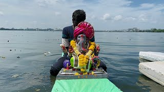 Ganesh nimajjanam 2023  ganesh visarjan 2023 tank bund  ganesh chathurthi 2023  Ganesh immersion [upl. by Anelet512]