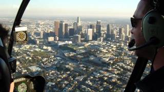 Robinson R66 Startup Flight Over Los Angeles amp 180 Auto [upl. by Naved]