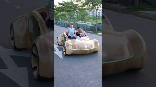 Dad Designed And Build iCar  Apple Car  For His Son homemade woodworking homemade icar [upl. by Akemhs]