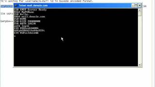 Sending mail using telnet and SMTP Authentication [upl. by Alberto]