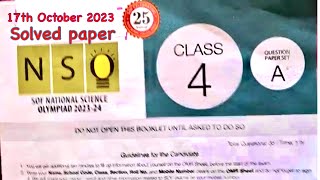 NSO 202324 Class 4 solved paper  SOF national science Olympiad question paper with answer grade 4 [upl. by Suruat623]