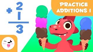 Addition exercises for kids  Learn to add with Dino  Mathematics for kids [upl. by Ennairam878]