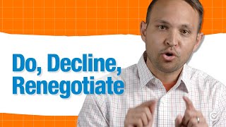 A Remedy to Overcommitting Do Decline Renegotiate [upl. by Bergstrom169]