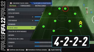 FIFA 22  COMO JUGAR con FORMACIÓN 4222 PASO A PASO  Tácticas e instrucciones [upl. by Kesley]