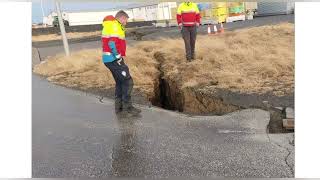 Countless cracks emerged in Grindavik after the eruption The town is not a safe place 160124 [upl. by Rolyat316]