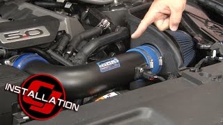 20152017 Mustang GT BBK Cold Air Intake Kit Power Plus Blackout Installation [upl. by Peskoff]