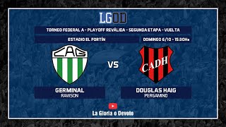 Germinal Rawson vs Douglas Haig Pergamino  Playoff Reválida  Vuelta  Federal A [upl. by Ailesor]