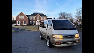 1995 Toyota Hiace 1KZTE super custom limited walk around test drive acceletation [upl. by Tchao644]