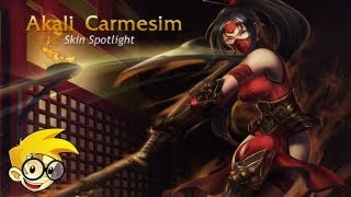 League of Legends Skin Spotlight  Akali Carmesim [upl. by Tera]