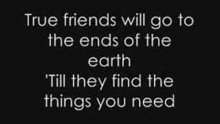 Hannah Montana  True Friend  Lyrics [upl. by Ilrahs268]