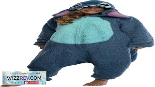 Disney Lilo amp Stitch Adult Stitch Kigurumi Cosplay Costume Sherpa Union Suit Review [upl. by Rednave987]