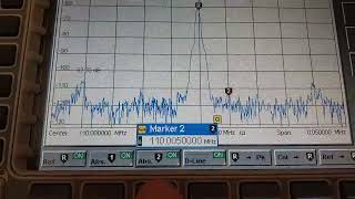 Measure FM deviation using the RampS CMU200 Span 50KHz RBW 500Hz [upl. by Ruffin481]