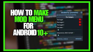 HOW TO MAKE MOD MENU ON ANDROID 1213 IN 2023 PART 1 [upl. by Sherwynd]