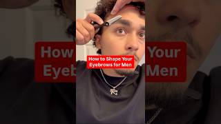 How To Shape Up Your Eyebrows MEN 📚 CORRECT WAY TO DO IT 👌🏾 men beauty fyp beautytips [upl. by Eelloh596]