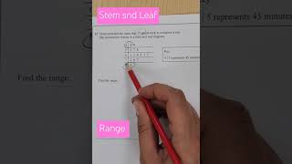 Q13 Using Stem and Leaf Diagram to find range short Pearsons BMet Baseline Paper 2024 [upl. by Tammany]