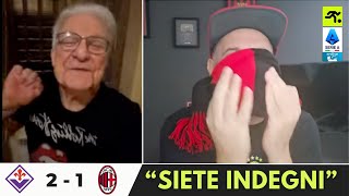 FIORENTINA MILAN 2 1  TIFOSI MILANISTI INDIAVOLATI “L’ENNESIMA UMILIAZIONE VIA TUTTI”  TIFOSIAMO [upl. by Tartaglia]