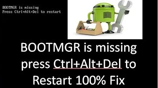 bootmgr is missing press ctrlaltdel to restart in hindi 100 FIX [upl. by Riocard]