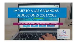 Deducciones Impuesto a las Ganancias 2021 2022 [upl. by Adgam166]