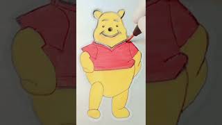 Painting on Foam  winnie the pooh asmr satisfying relax paint fyp viral shorts winnie [upl. by Oijimer256]