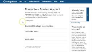 Creating a College Board Account Tutorial [upl. by Leroy]