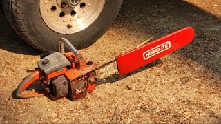 Homelite Super XL  Running  Cutting  Stats  Chainsaw Profile [upl. by Audley945]