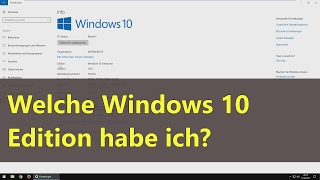 Windows 10 Welche Edition habe ich [upl. by Oderf579]