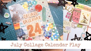 July Collage Calendar Play [upl. by Aliehc]