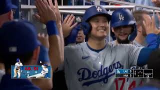 Highlights from Shohei Ohtanis HISTORIC game vs the Miami Marlins and Twitter quotXquot Reacts [upl. by Neehar]