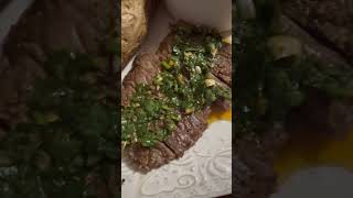 The Ultimate Comfort Food Loaded Baked Potato With Chimichurri Steak and Shrimp Bisque [upl. by Aninad]