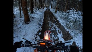 2023 Ktm 300 exc tpi six days edition snow test  ride [upl. by Kyrstin]