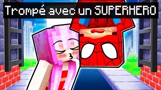 Ma FANGIRL me TROMPE avec un SUPER HERO sur Minecraft [upl. by Yci830]