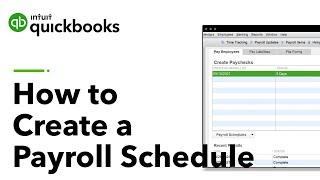 How to Create a Payroll Schedule in QuickBooks Desktop [upl. by Maillliw]