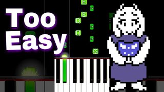 Undertale OST 085  Fallen Down  EASY Piano Tutorial Shorts [upl. by Orofselet693]