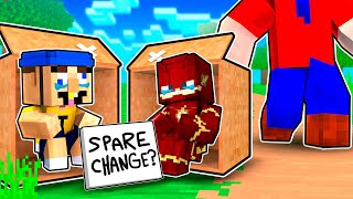 JEFFY amp The FLASH Are HOMELESS in Minecraft [upl. by Bor685]