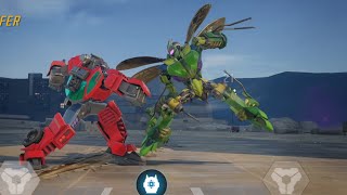 WASPINATOR vs SIDESWIPE in Transformers Fighters Game transformers viralvideo games gaming [upl. by Docilla484]