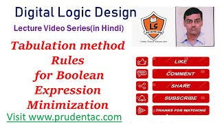 Rules for Quine McCluskey Tabulation Method to minimize any boolean expression [upl. by Edme]