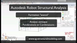 Autodesk Robot  Analyse sismique à lEurocode 8  03  Pondérations et combinaisons [upl. by Drucie]