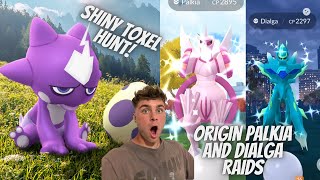 ✨Shiny Toxel Hunt Origin Palkia and Dialga Raids in JAPAN✨ [upl. by Adnirolc]