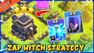 TH9 Zap Witch Attack Strategy 2022  TH9 BoWitch Attack Strategy Cash Of Clans  COC [upl. by Llemar]