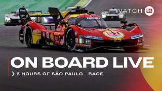 WEC Onboard the 51 LIVE race action at 6H São Paulo 2024  Ferrari Hypercar [upl. by Louise]