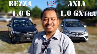 Perbezaan Perodua Bezza 10 G dan Axia 10 GXtra [upl. by Dinse]