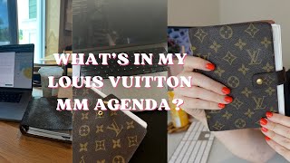 🌷LOUIS VUITTON MM AGENDA  FLIPTHROUGH  WHATS IN MY PLANNER  AGENDA SET UP 📚 [upl. by Lynett549]