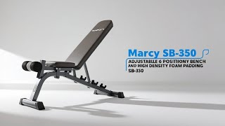 Marcy Adjustable 6 PositionUtility Bench with Leg Developer and High Density Foam Padding SB350 [upl. by Nevai]