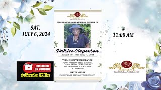 Thanksgiving Service for the life of Datrice Stephenson [upl. by Kalinda859]