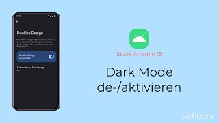 Dark Mode aktivieren oder deaktivieren Android 15 [upl. by Ainod473]