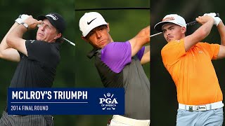 Rory McIlroy vs Rickie Fowler vs Phil Mickelson  2014 PGA Championship Final Round [upl. by Vena2]